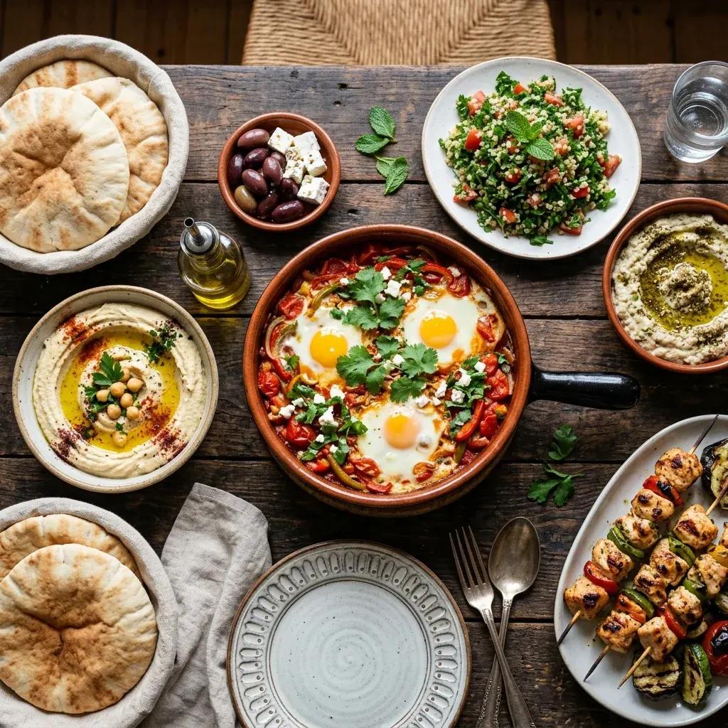 Mediterranean and Middle Eastern dishes at Casablanca Namba Riverside